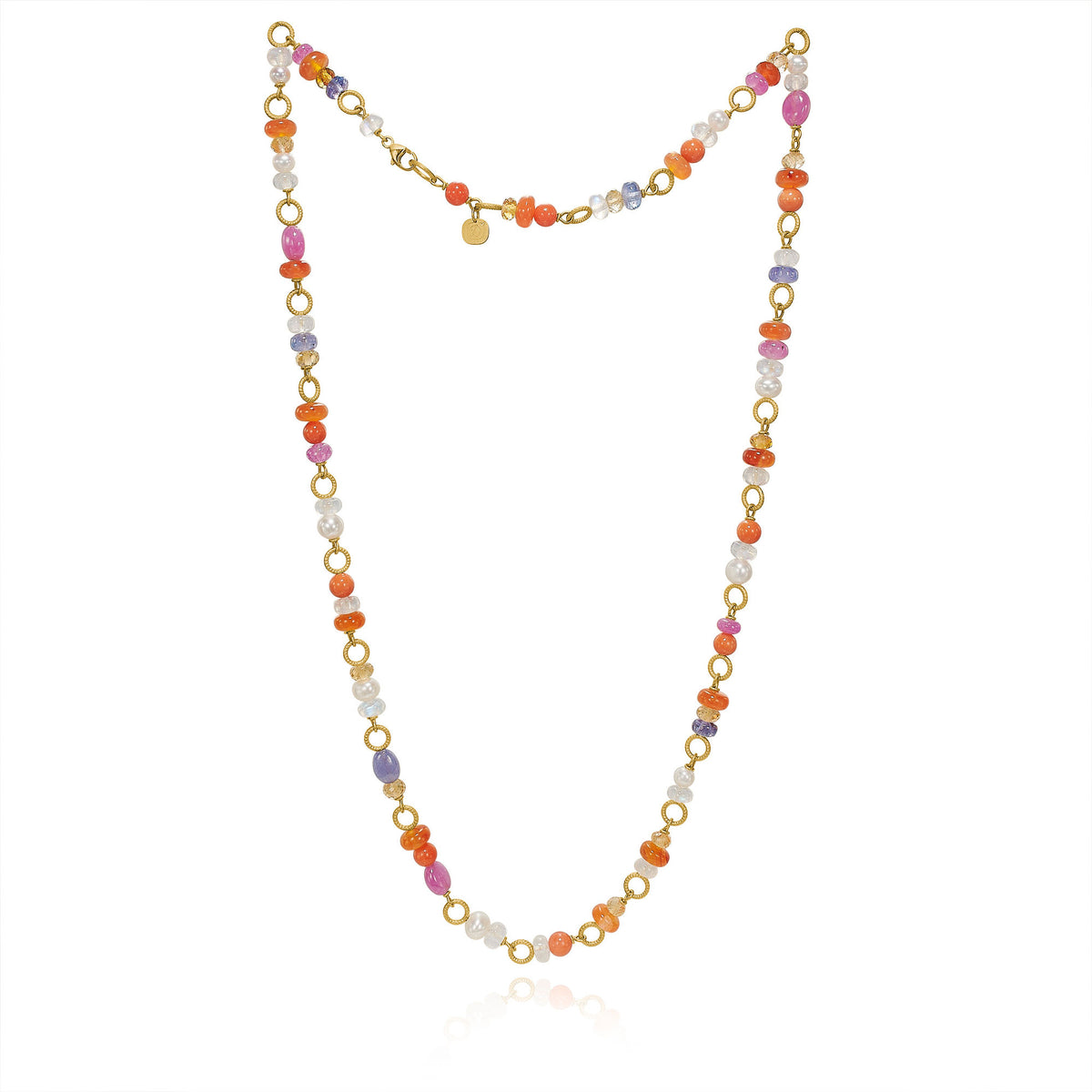 Wild Berry Limited edition 18K Colorful Gold Necklace w. Gemstones