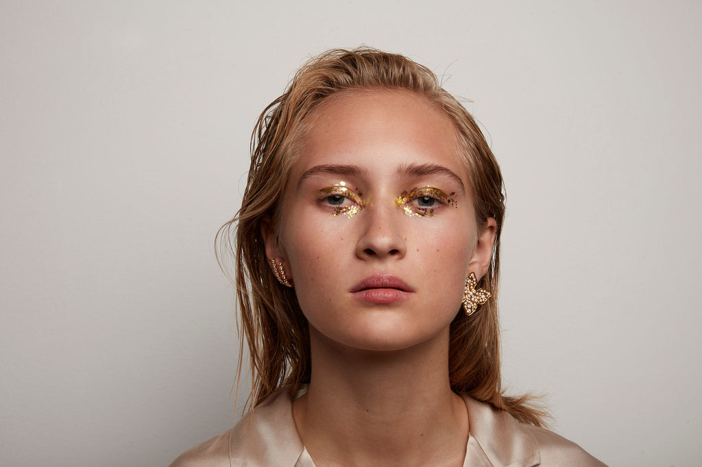 The Hierophant Gold Plated Earring w. White Zirconia