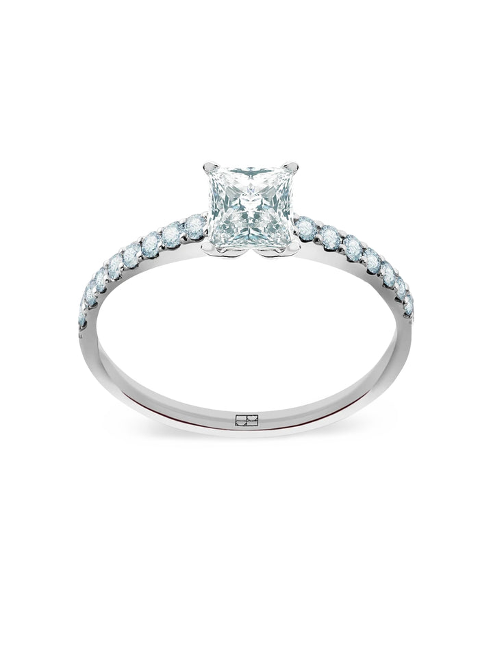 Promise N°11 18K Weißgoldring I Diamanten