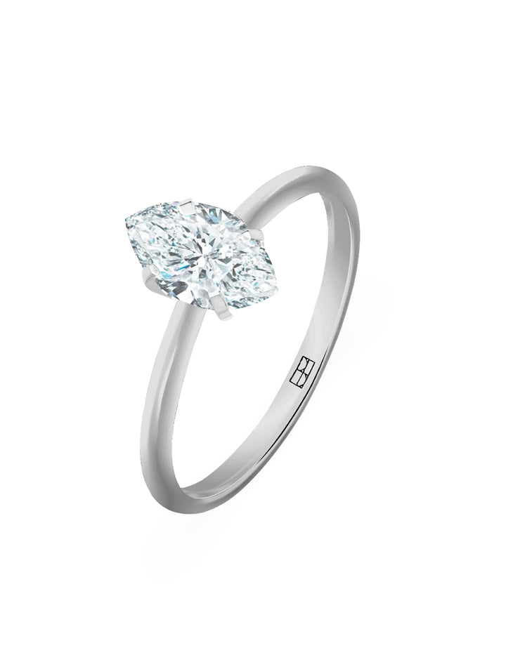 Promise N°15 18K Weißgoldring I Diamanten