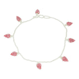 Pale Strawberry Necklace Pink and Red Beads