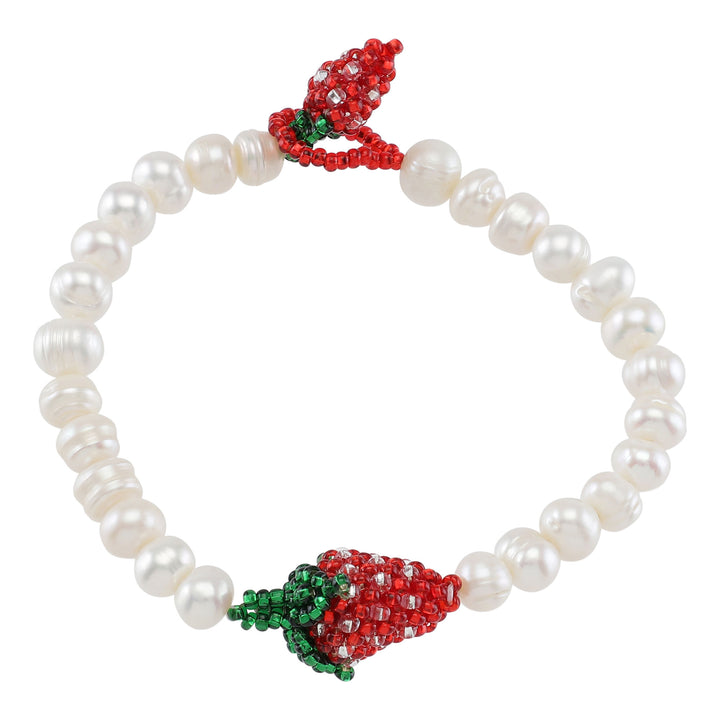 Pearly Strawberry  Armbånd