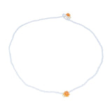 Simple Oranges Necklace Orange and Purple Beads