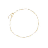 Small Pearls Gold Plated Anklet w. Pearls