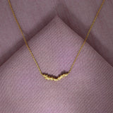 Nuggets On A String Necklace Gold, White Diamonds