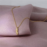 Delicate Nugget Diamond Pendant Gold