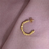 Medium Nugget Hoop Gold