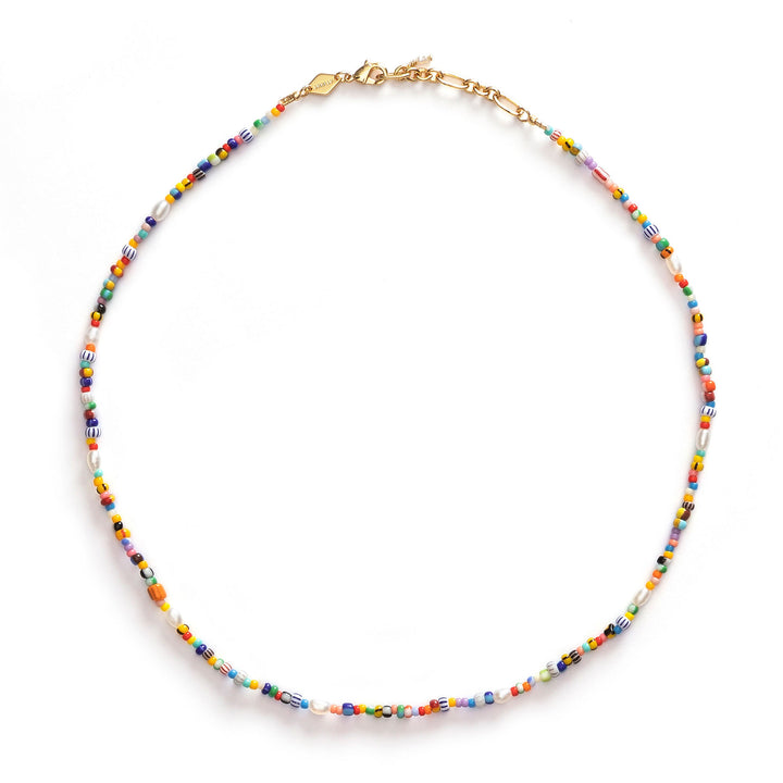 Petit Alaia Gold Plated Bracelet w. Mixed coloured Beads