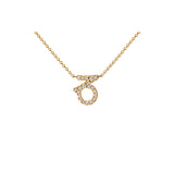 Petit Sign Capricorn 18K Gold Necklace w. Diamonds