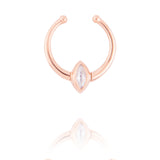 Petit Swinging 18K Rosegold Ear Cuff w. Diamond & Tourmaline