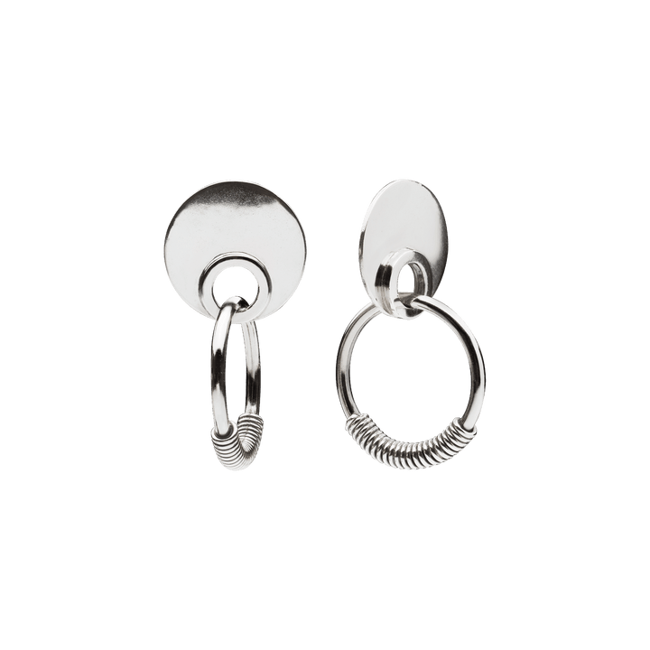 Pierced Dolly Earrings Silver