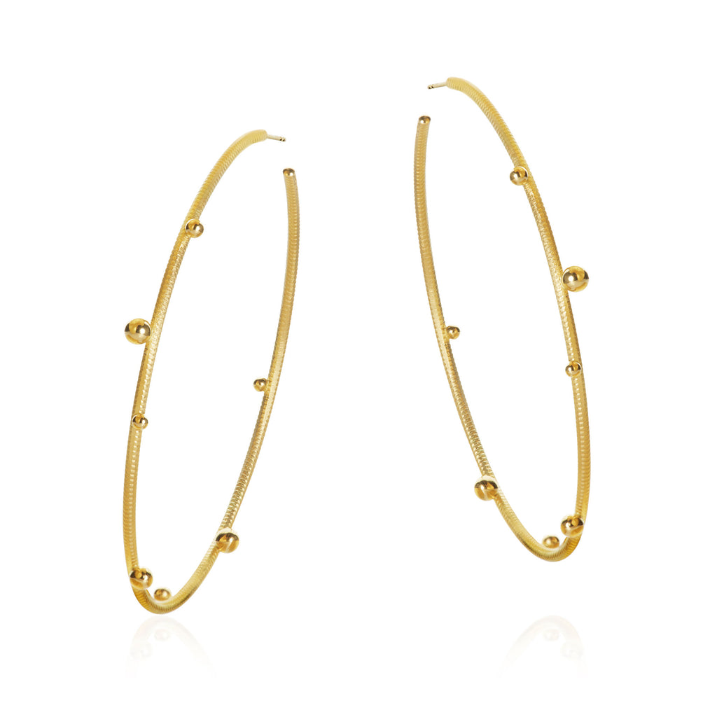 Mega Delphis 18K Guld Hoops