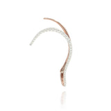 Queen Wave   18K Rosegold Ear Cuff w. Diamonds