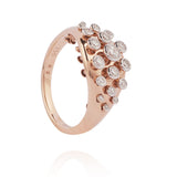 Queen Wave 18K Rosegold Ring w. Diamonds