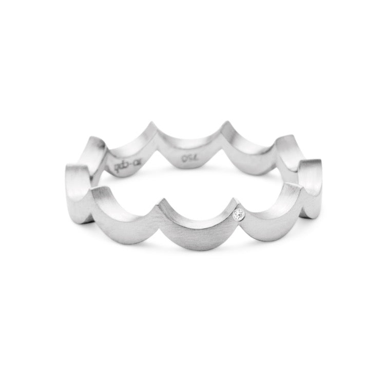 Royal Ring aus 18K Weißgold I Diamant
