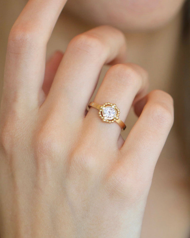 Orbit Meant to Be 18K Gold Ring w. Diamonds