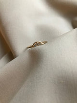 RAINBOW Colored 14K Gold Ring w. Diamond