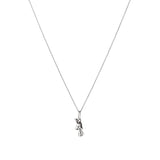 Guardian Angel 18K White Gold Pendant w. Diamond