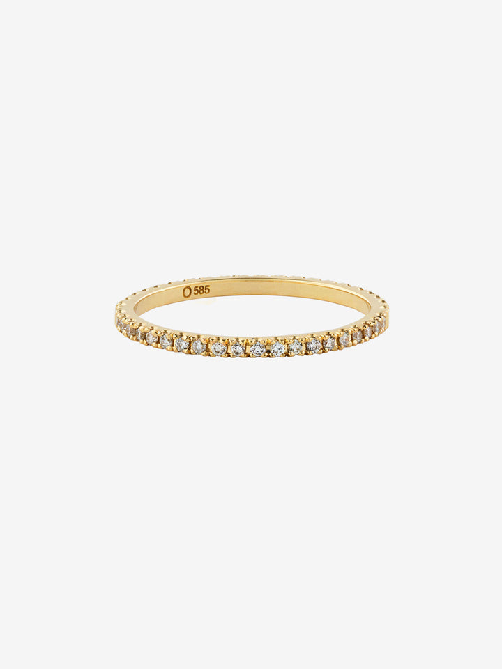 Fuld Eternity 0.25 14K Guld, Hvidguld eller Rosaguld Ring m. Diamanter