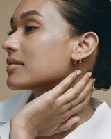 Twisted 18K Guld Ring m. Granat