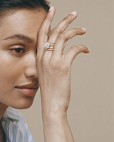 Set of seven stacked 'Chapters' 18K Guld Ring