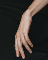 Rosette 18K Guld Ring m. Diamant