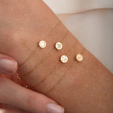 Modern Words Fine Light 18K Gold Bracelet