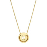 ABC's - W 18K Gold Plated Necklace