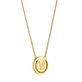 ABC's - W 18K Gold Plated Necklace