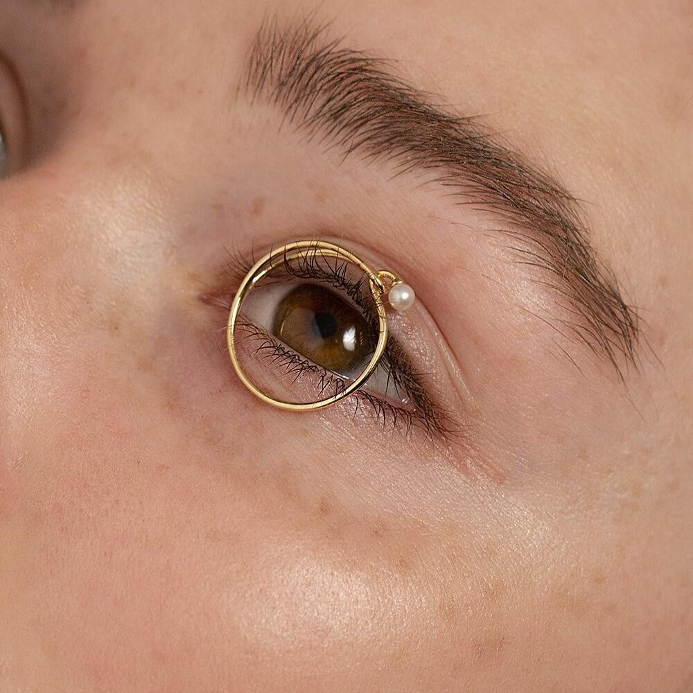 Astra Lunar 18K Guld Ring m. Perle