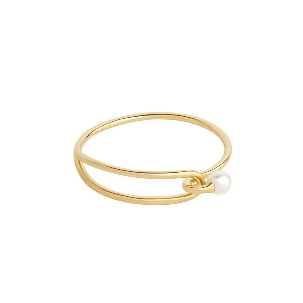 Astra Lunar 18K Guld Ring m. Perle