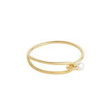Astra Lunar 18K Guld Ring m. Perle