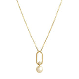 Astra Moonlight 18k Gold Halskette w. Pearl & Diamond