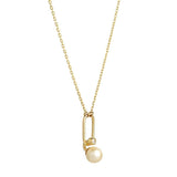 Astra Moonlight 18k Gold Halskette w. Pearl & Diamond