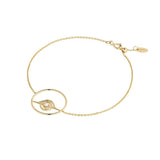 Cosmo Blazar Chain 18K Gold Bracelet w. Pearl & Zirconia