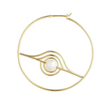 Cosmo Blazar Hoop 18K Forgyldte Hoops m. Perle