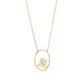 Cosmo Blazar 18K Gold Plated Necklace w. Pearl & Zirconia