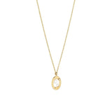 Cosmo Cosmonaut 18K Forgyldt Halskæde m. Perle & Zirkon