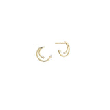 Cosmo Luna 18K Gold Studs w. Diamond