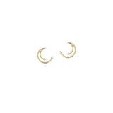 Cosmo Luna 18K Gold Studs w. Diamond