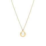 Cosmo Martian 18K Gold Plated Necklace w. Zirconia