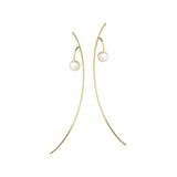 Cosmo Meridian 18K Gold Earrings w. Pearl