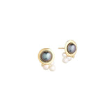 Cosmo Mini Cloud 18K Gold Ohrringe w. Perle