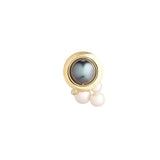 Cosmo Mini Cloud 18K Gold Ohrringe w. Perle