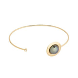 Cosmo Orion 18K Gold Bangle w. Pearl & Diamond