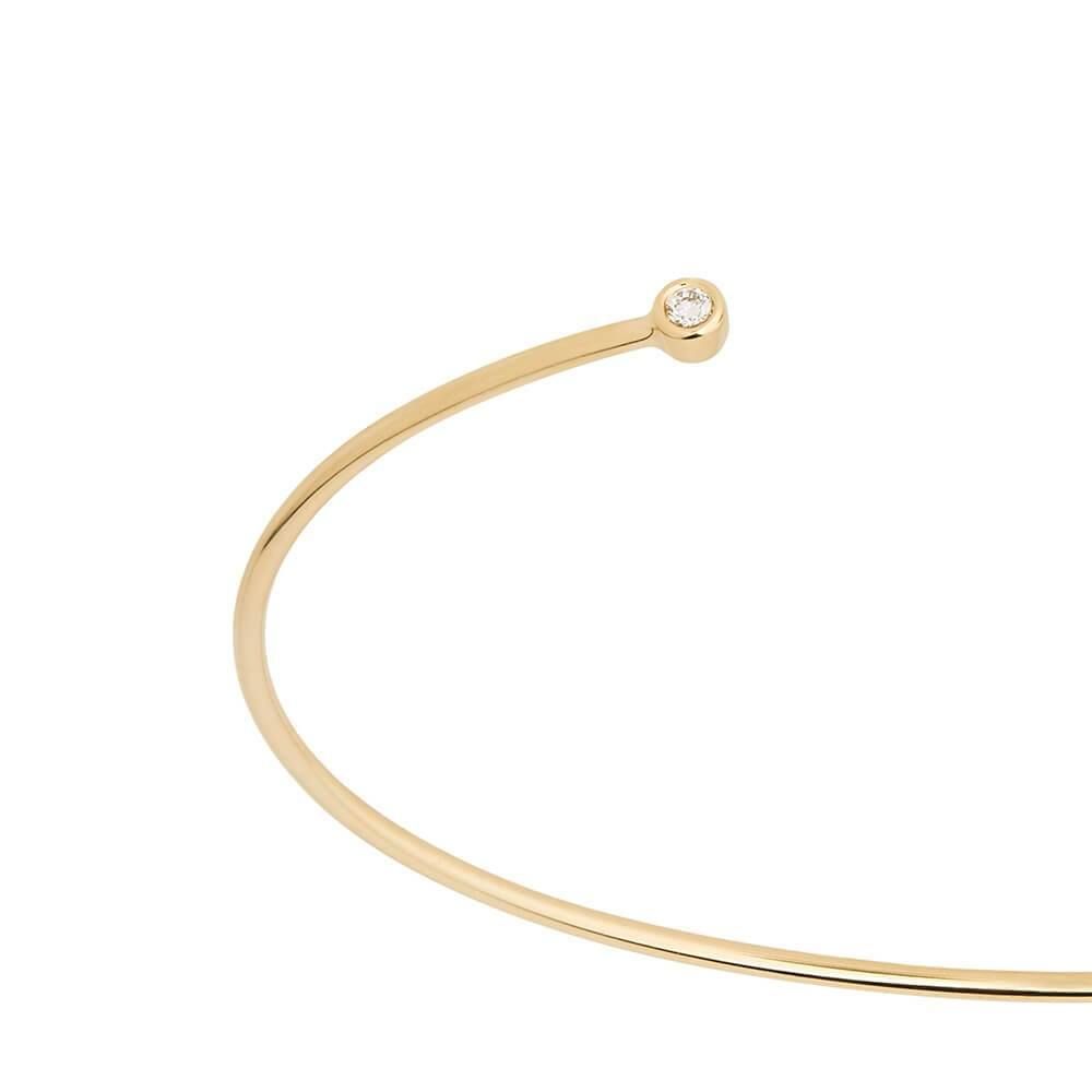 Cosmo Orion 18K Gold Bangle w. Pearl & Diamond