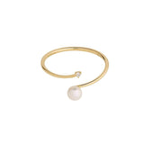 Cosmo Orion 18K Gold Ring w. Pearl & Diamond