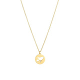Cosmo Rocket 18K Gold Plated Necklace w. Zirconia
