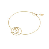Cosmo Space Friend Chain 18K Gold Plated Bracelet w. Diamond