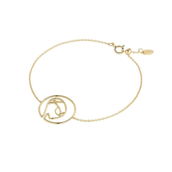 Cosmo Space Friend Kette 18K Gold plattiert Armband w. Diamant
